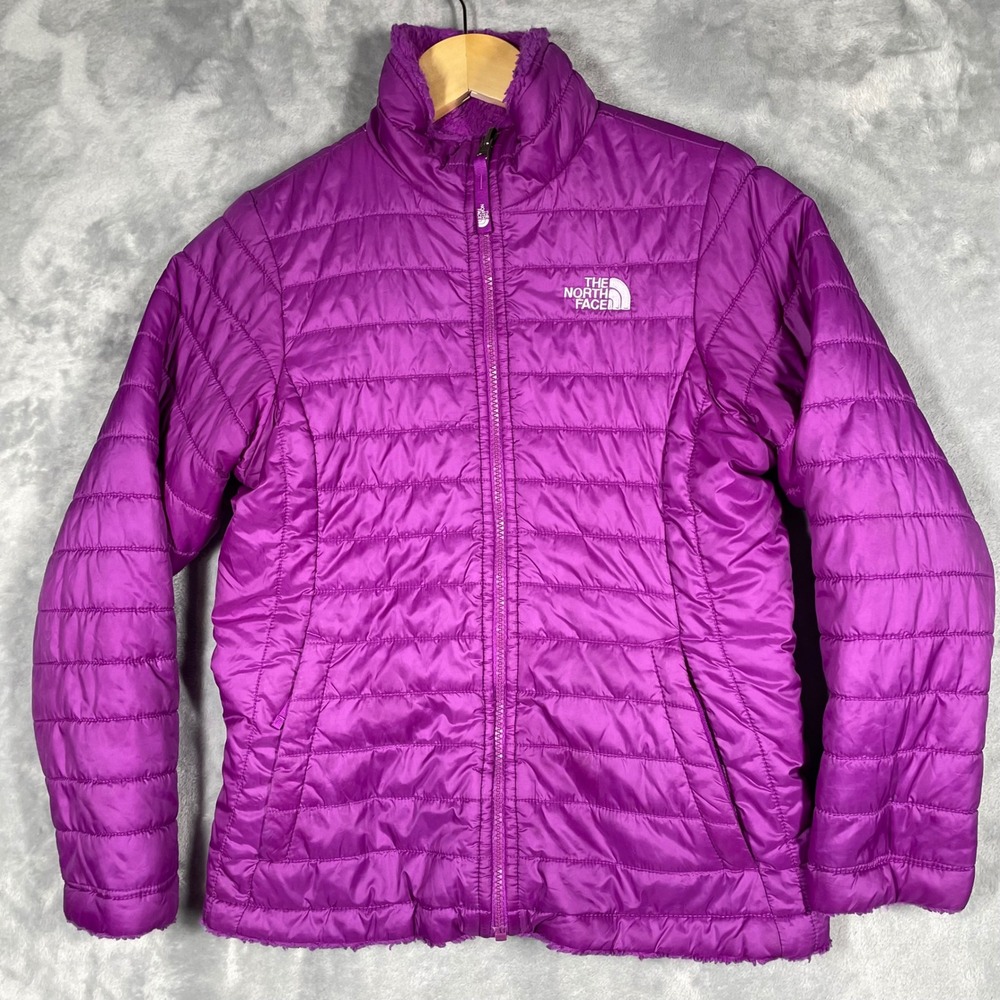 The North Face Girls Purple Reversible Mossbud Swirl Jacket L 14/16 TCV4/TMV4